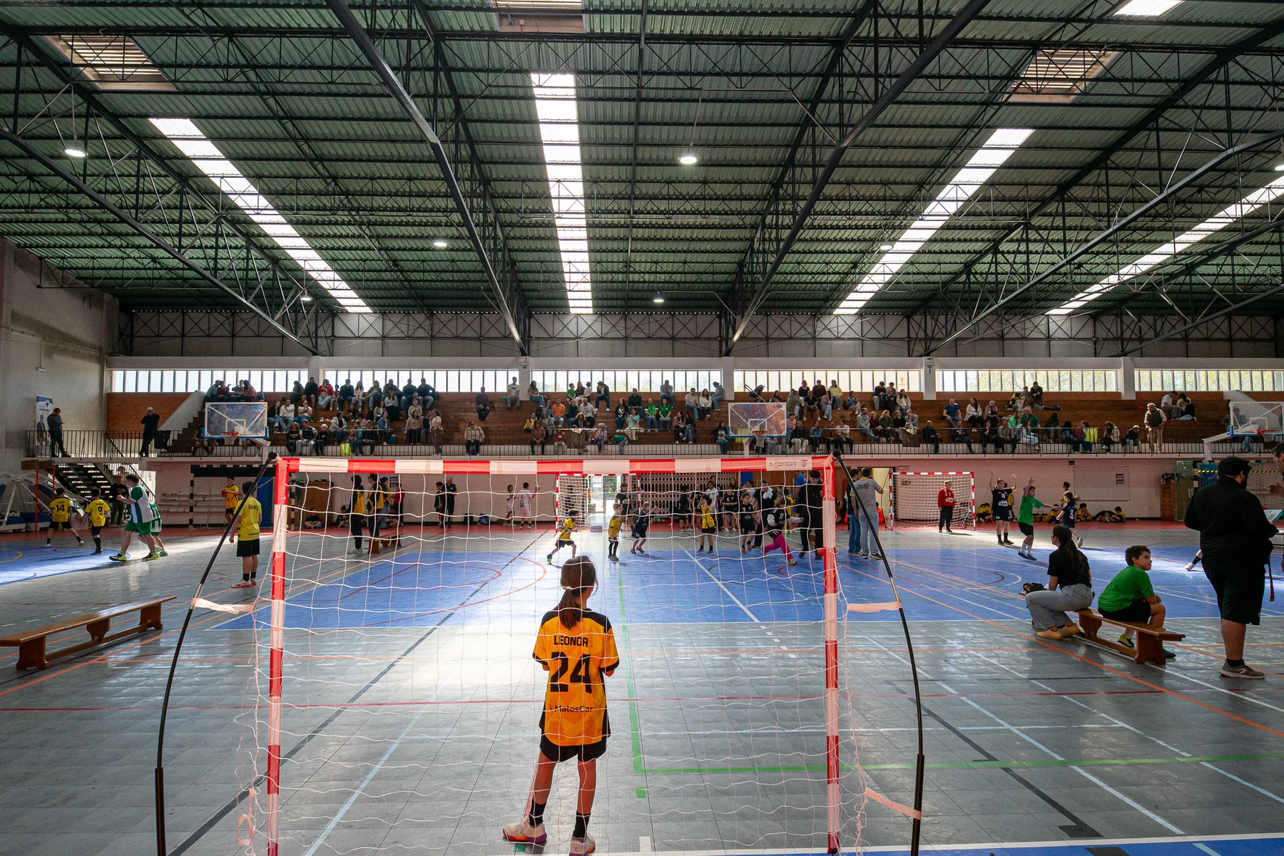 Pavilhão com atividade de andebol do Évora Andebol Clube